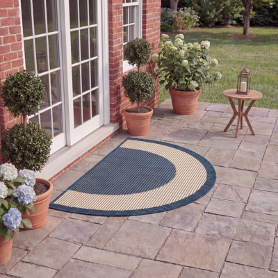 VIlmar Navy/Beige Indoor/Outdoor Area Rug