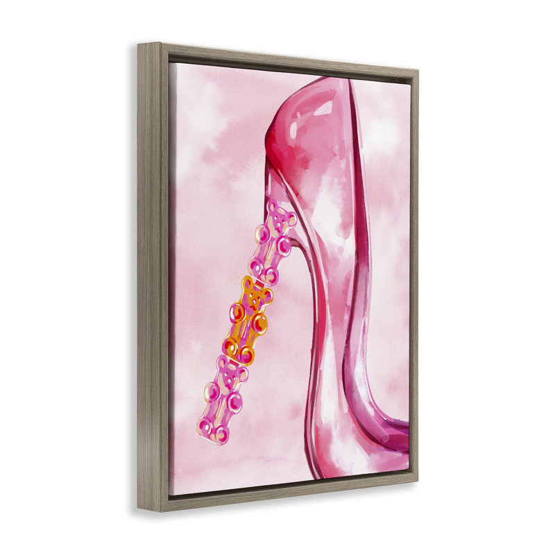 «Candy Bear Heel» par Ziwei Li, Cadre flottant orme Montalcino, H 31 po x l 25 po