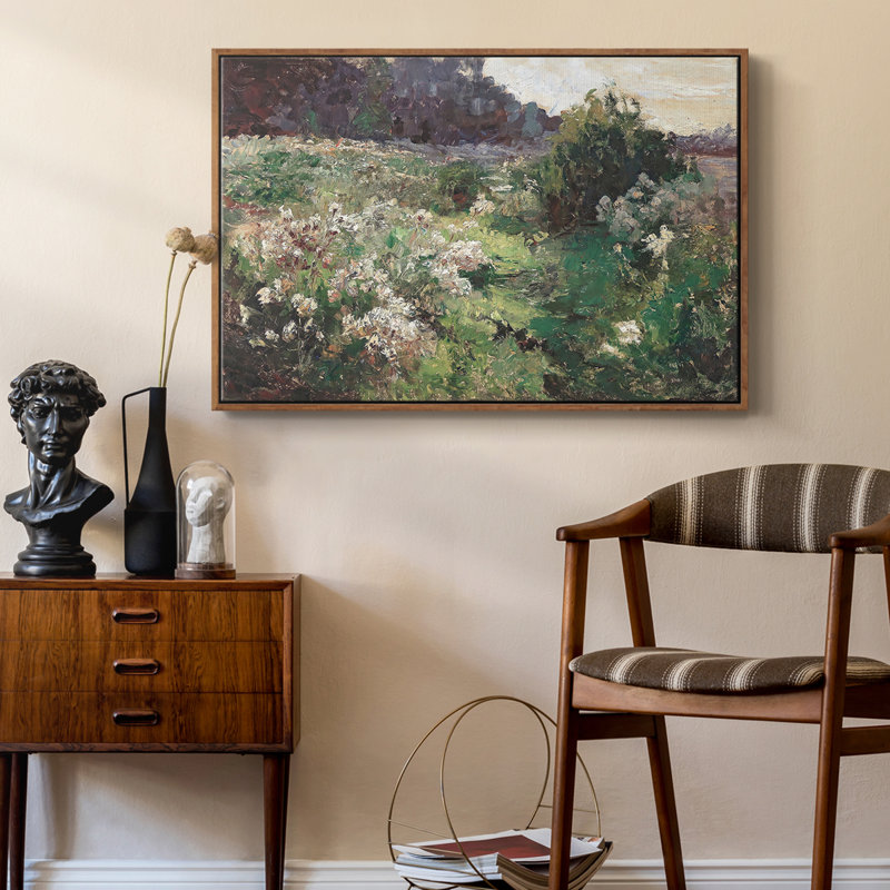 «Vintage Landscape -CCXL» sur toile, Walnut, H 17 po x l 25 po