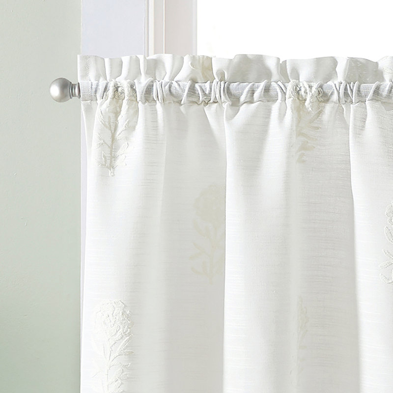 Ensemble de rideaux à fleurs blanc Curtainworks Grace, L 56 po x L 24 po