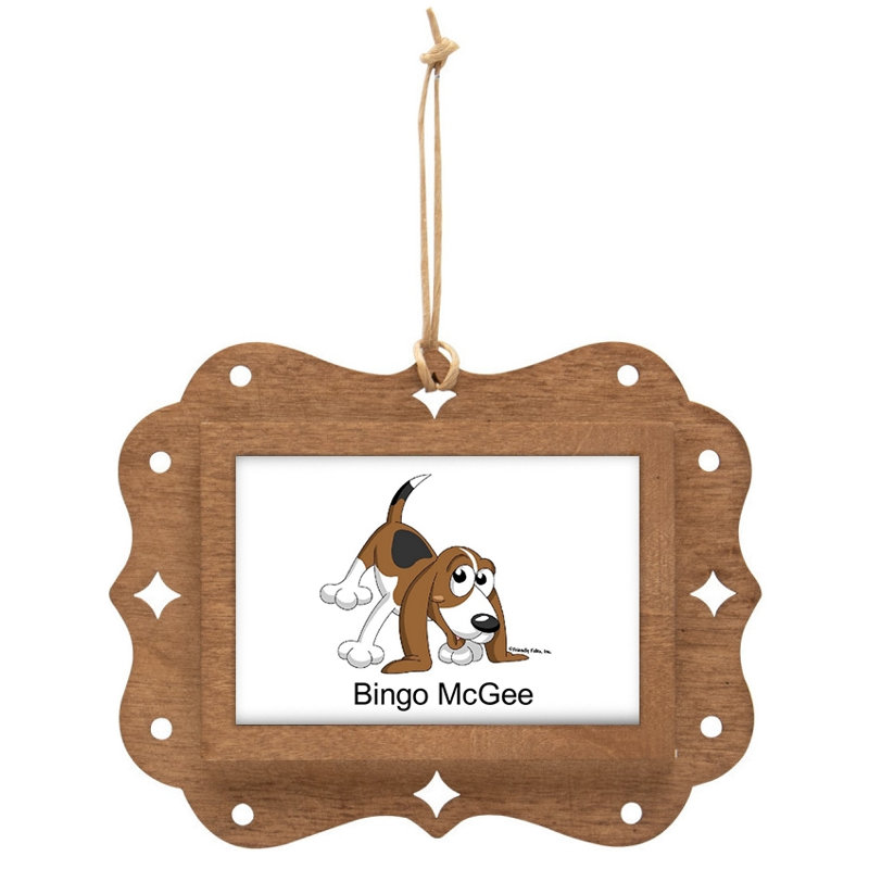Porte-clés personnalisé en bois Beagle, Oui
