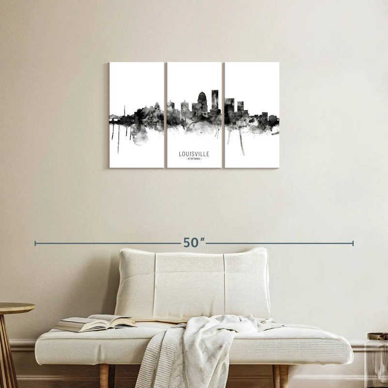 Louisville, Kentucky City Skyline III, H 20 po x l 33 po
