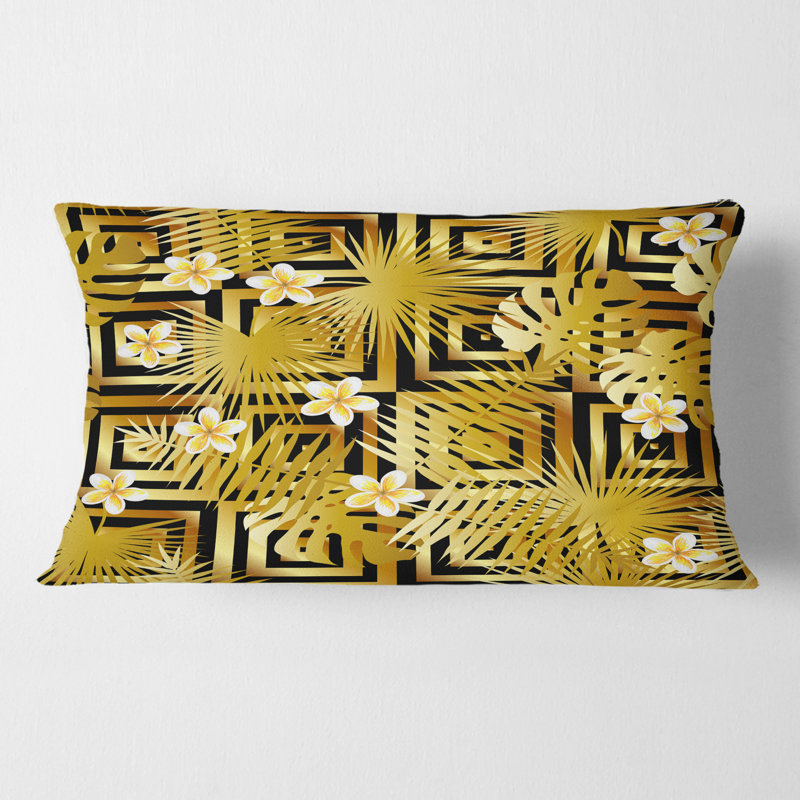 Motif moderne de luxe doré - Coussin Mid-Century