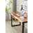 Live Edge Desk with U Shaped Legs and South American Walnut, with Drawer Storage-1731269340