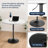 Hulker Round Pub Dining Table Height Adjustable With Wooden Tabletop Home Bar-128839606-91376001