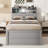 Costanzo 3 Drawers Standard Bed with Bookcase Lighted Headboard and Trundle-1827292297-1827292298