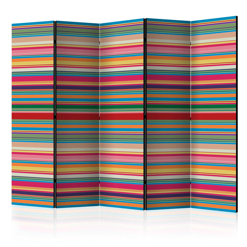 225 cm W x 172 cm H 5 - Panel Folding Room Divider