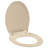 vidaXL Soft-Close Toilet Seat Beige Oval-113007554
