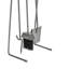 Pewter Linear Companion Set H73cm W27cm