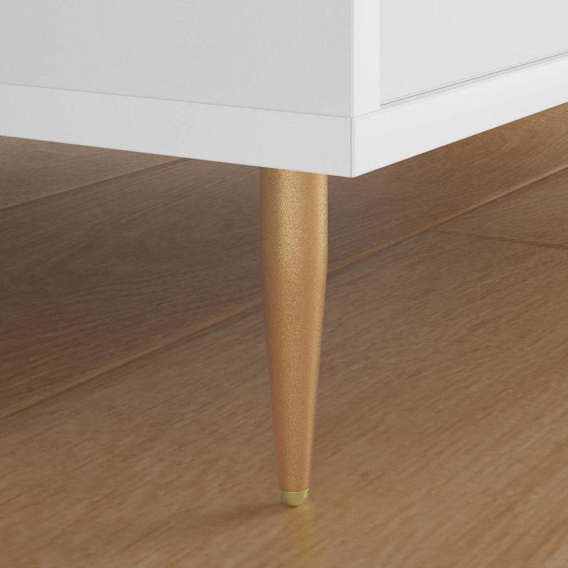 Vidaxl Standing Feet Gold Iron Furniture Home Accessory Tapered Legs Part