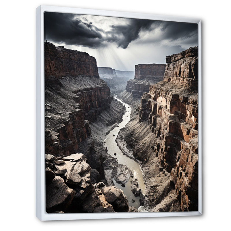 Canyon Photo Silent Majesty I - impression, H 20 po x l 12 po x P 1 po, Cadre flottant blanc