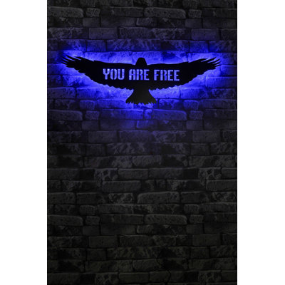 Decorative LED Lighting with Black MDF Base, 9.4 x 31.5 inches | 60 LEDs/m LED Stripes, 12V 1A DC Output Adapter, 12.2 ft Cord Length | 25.2 Watts, Stunning Blue Color, Perfect for Home Decor & Ambiance