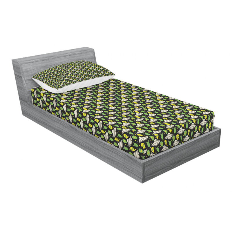 Alien Microfiber Sheet Set, Twin XL Sheet Set with Fitted Sheet