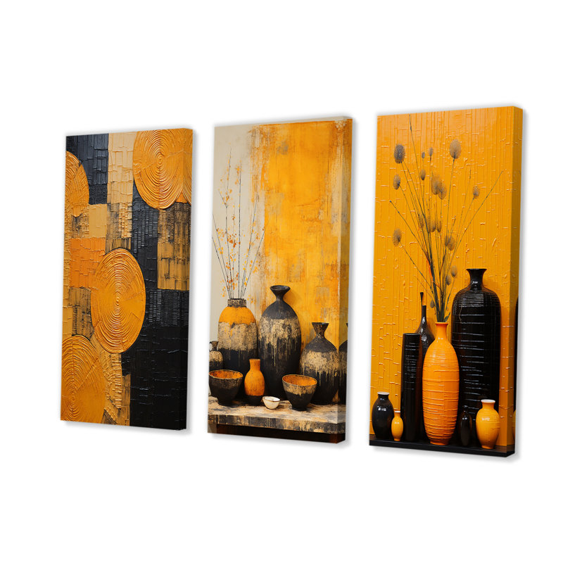 Artistic Yellow Pottery, Toile tendue, H 40 po x l 60 po