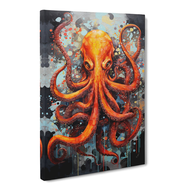 Octopus Modern - No Frame Print, 60cm H x 40cm W x 3cm D