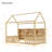 Natural Pine Twin Kids House Bed LED Storage-1080877881