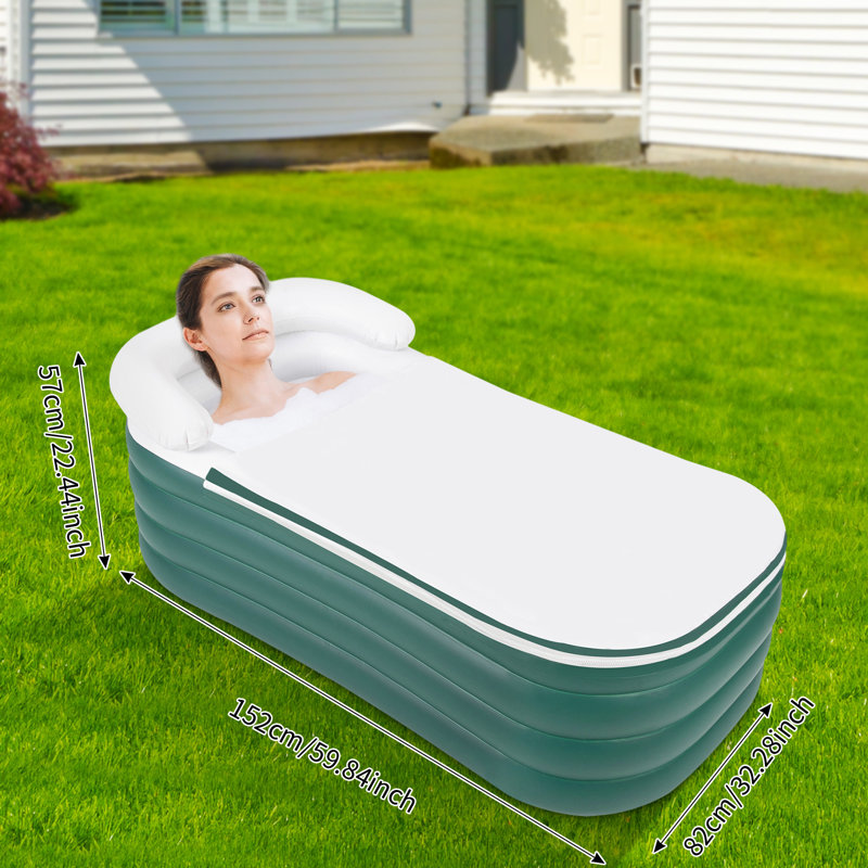 Baignoire spa portative gonflable, Vert foncé