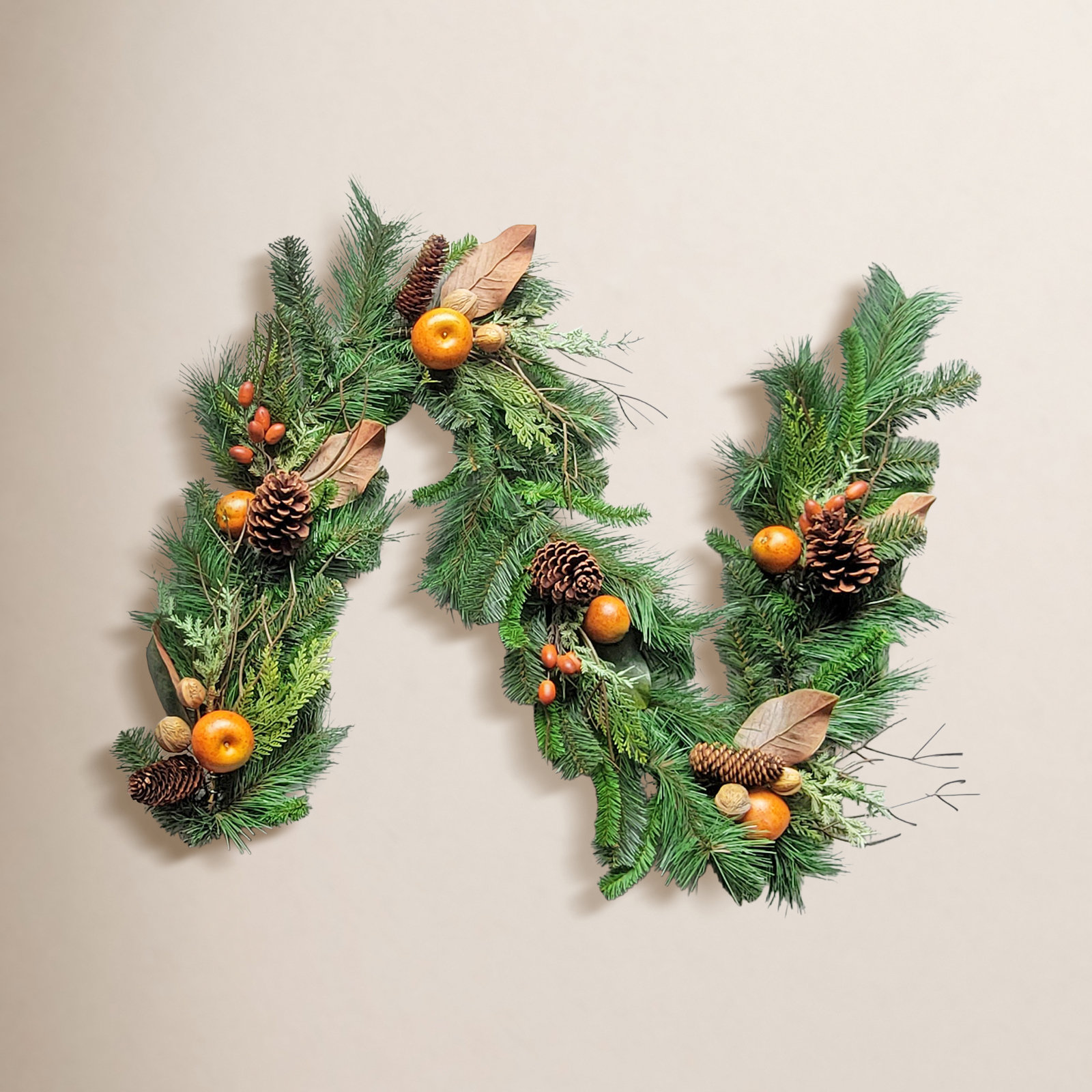 72" Fruit & Pinecone Thanksgiving Garland