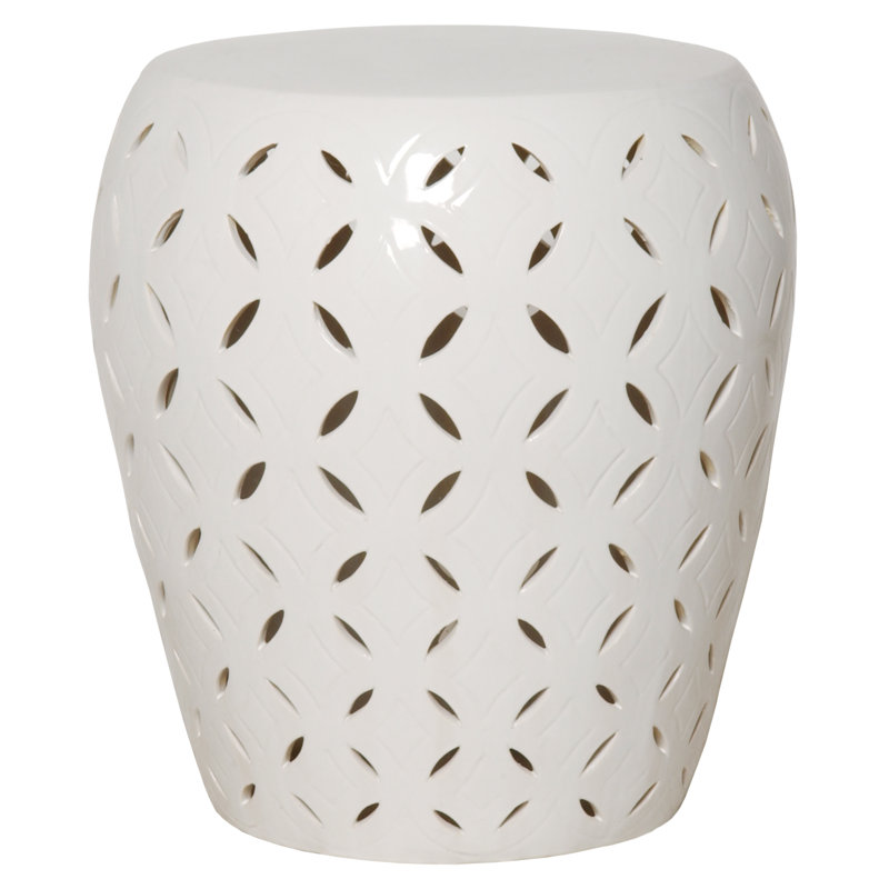 TABLE Caynan Margaretta, BLANC H 19,5 po x 22 po