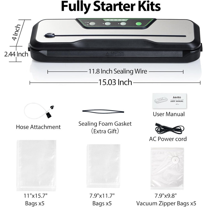 Compact Stainless Steel Automatic Food Vacuum Sealer Machine