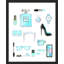 «Blue Teal Fashion Tiffany Blue Girl Perfume» sur papier-98298699-98298698