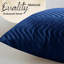 Ultra Soft Embossed Quilted Velvet Throw Cushion Covers for Sofa, Couch, & Bedroom Décor - Hidden Zipper, Machine Washable & Crushed Velvet-650812221