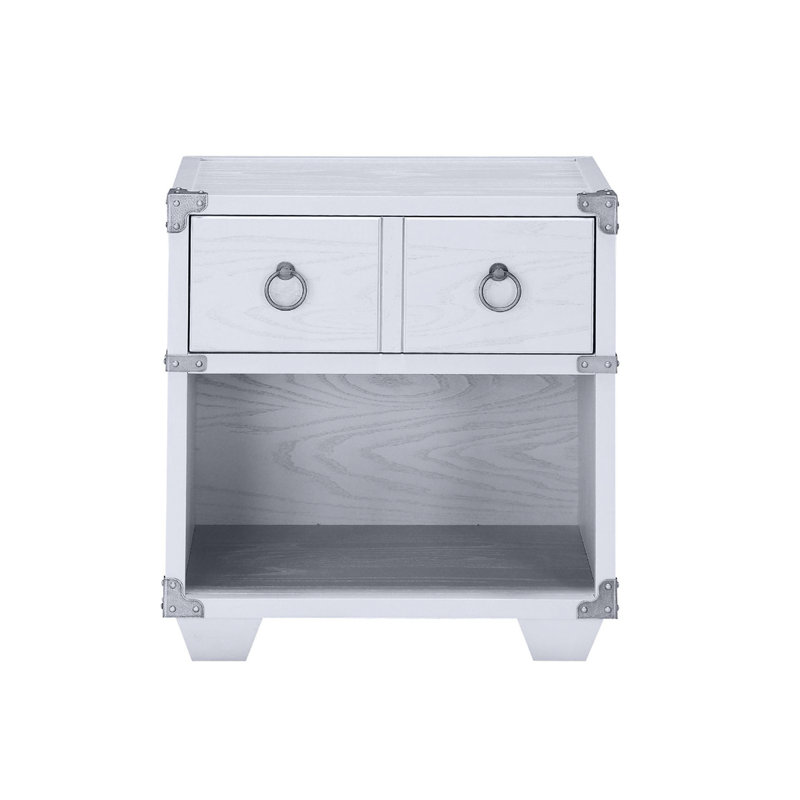 1 Drawer Nightstand With One Open Compartment