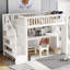 Lit mezzanine simple en bois massif avec bureau mobile et tablettes-2034062992-2034062990