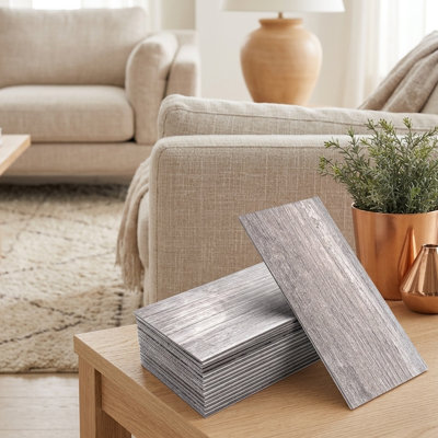 Ensemble de tuiles 100% dosseret auto-adhésif, carreaux de métro en PVC 3 po x 6 po pour la cuisine, la salle de bain, le foyer, le véhicule récréatif