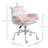Rainbow Fuzzy Unicorn Office Chair, Plush Desk Chair With Swivel Base, Whimsical & Cozy For Playroom & Office