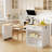 82.7 Inch Extendable Kitchen Island Dining Table For 2-6, White Wood Grain, Double Storage, 2 Ac Outlets, 1 , Type-C, Drawers With 82.7", White, Storage Design, Drawers, Side Shelves, Easy Maintenance-1102005463