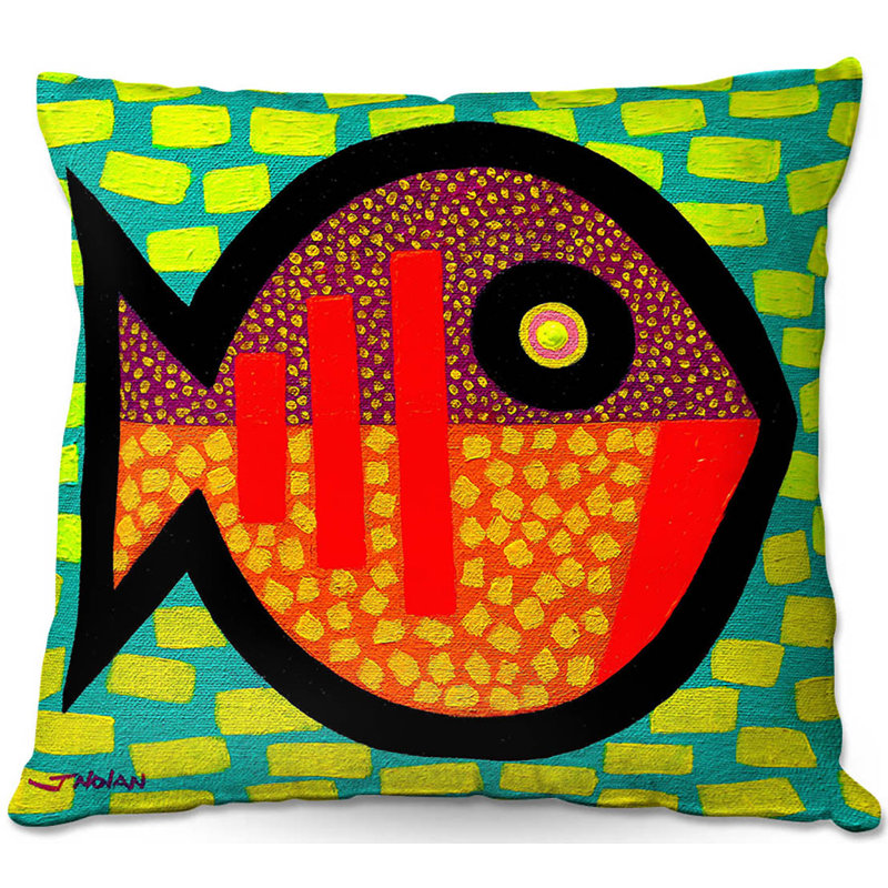 Coussin poissons canapé, 20 po x 20 po