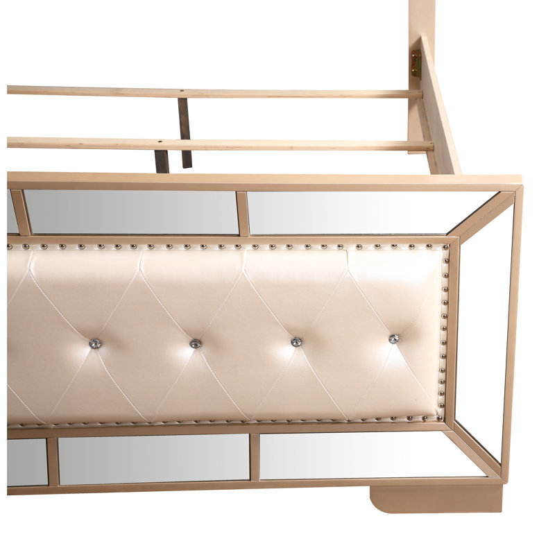 Grand lit moderne Pearl, flair fascinant, H 64 po x l 65 po x P 92 po, matériaux, finition, tracas - qualité d'assemblage minimaliste, blanc, trait rapide
