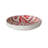 Hand-Painted Stoneware Low Bowl with Botanical Design