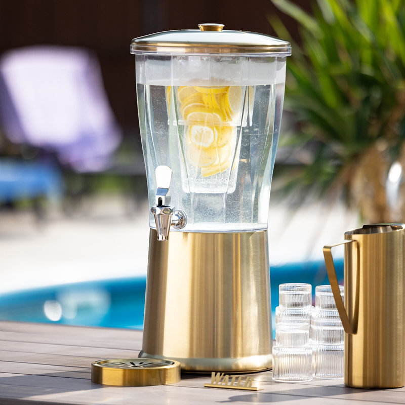 Acier inoxydable avec infuseur 3 gallons, Doré vieilli