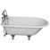Cadmus 68'' x 30.5'' Freestanding Soaking Cast Iron Bathtub with Faucet