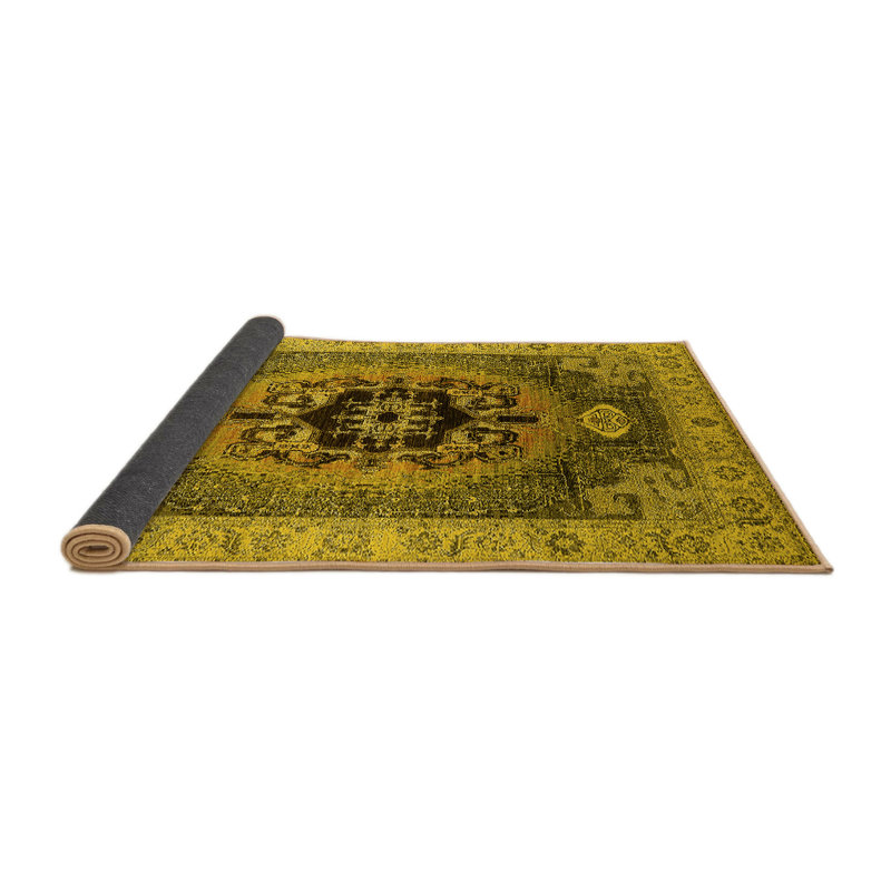 Tapis jaune Mid-Century moderne 2650