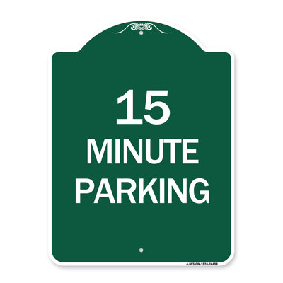 Signmission Designer Series Sign  2 Hour Parking  Parking For Customers Only  Green  White 18 X 18 HeavyGauge Aluminum Architectural Sign  Pro