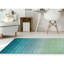 Tapis bleu turquoise en laine tissé à la main Wilfrido-1301290250