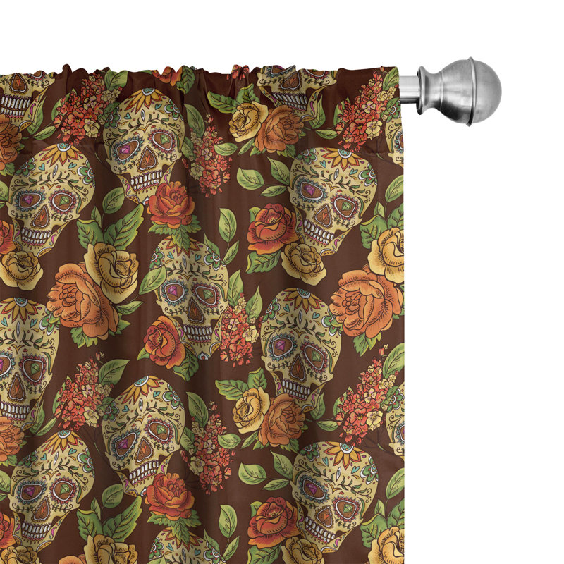 Ambesonne Semi-Sheer Rod Pocket Curtain Panels, 28" x 95"