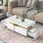 Drawer Storage Rectangle Cocktail Coffee Table with Caster Wheels