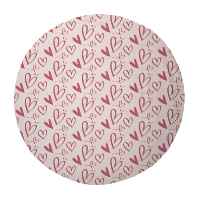 Romantic Heart Burst Braided Rug