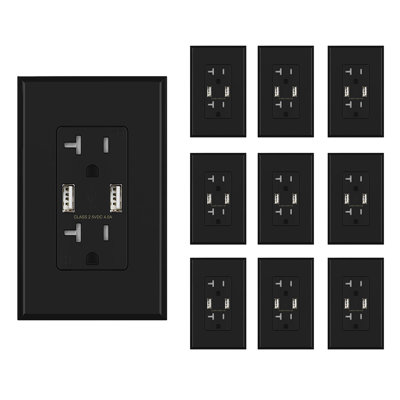 Tamper Resistant Outlet with USB Port