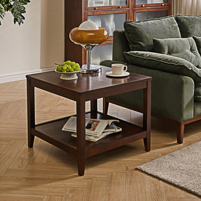 Table d'appoint en bois avec tablette