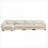 Sectional Sofas | Modern L Shaped 4 Seater Modular Cloud Sofa for Living Room &amp; Dorm | Velvet | Cream