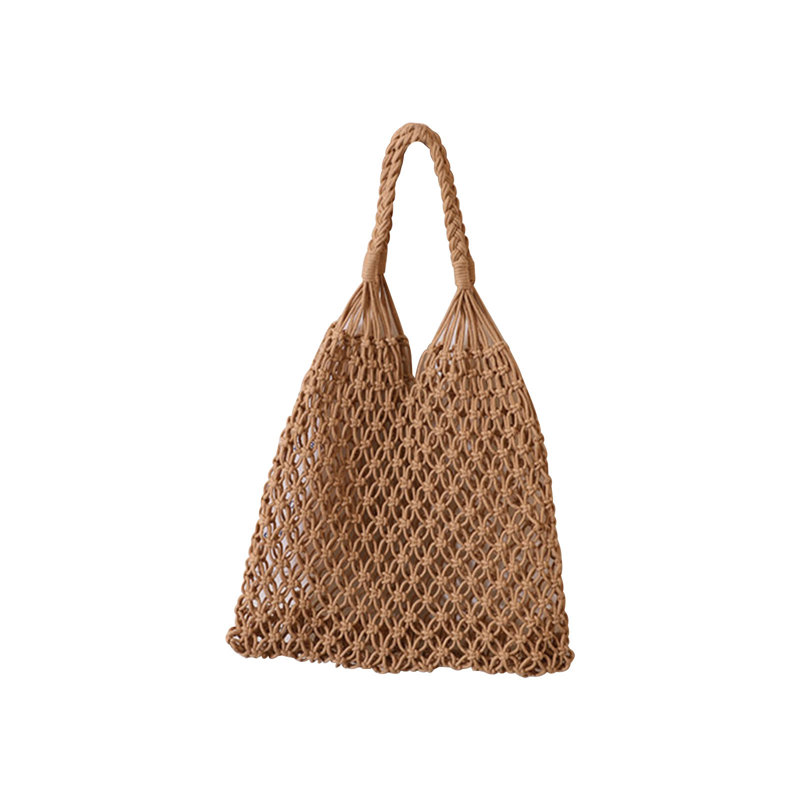 Sac à dos pour femme Sac à dos en paille Crochet, Café