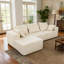 Canapé d'angle, canapé modulaire, canapé modulaire, canapé-lit, fabriqué en éponge haute densité et tissu moelleux doux, avec plusieurs combinaisons disponibles-362336751