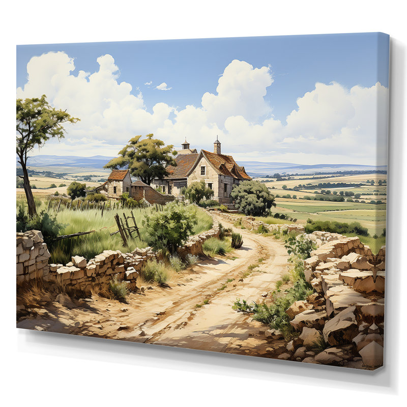 «Vineyard Scenery Landscape Beauty V», reproduction sur toile, H 12 po x l 20 po x P 1 po, Toile tendue