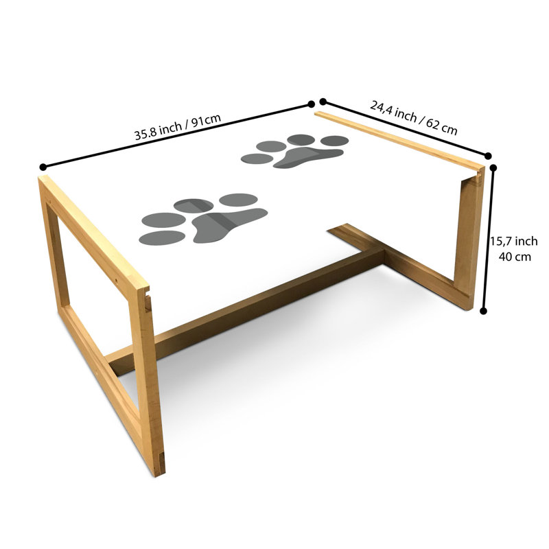 Isabellasophia Sled Coffee Table, 40cm H x 91cm W x 62cm D