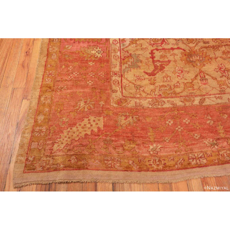Oversized Antique Shabby Elegance Turkish Oushak Rug